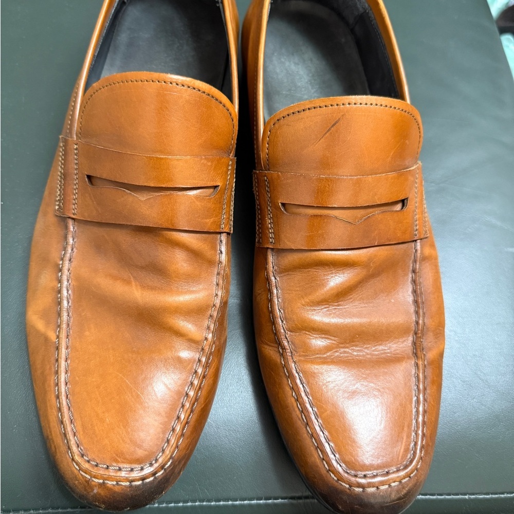 To boot New York Men's Tan Leather Loafers